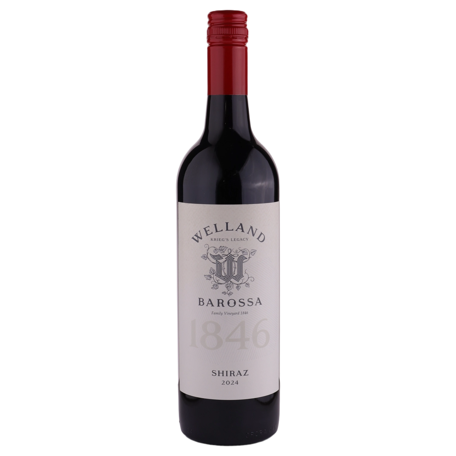 A bottle of Welland Barossa Family Vineyard 1846 Shiraz 2024 (Best in Collective) 750ml Red Wine