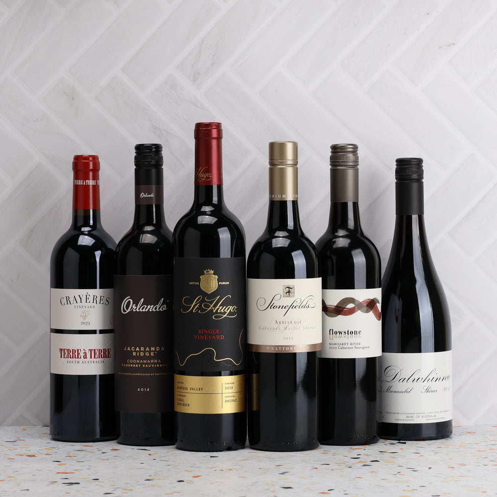 A collection of Aged To Perfection 6pack from The Wine Collective
