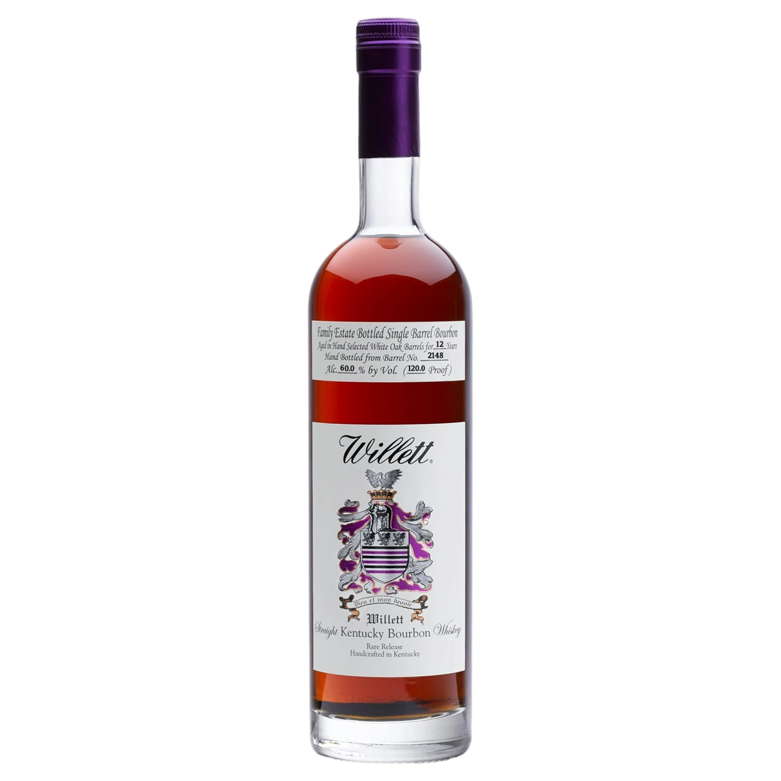 A bottle of Willett 12 Year Bourbon Special Edition 60% 750ml