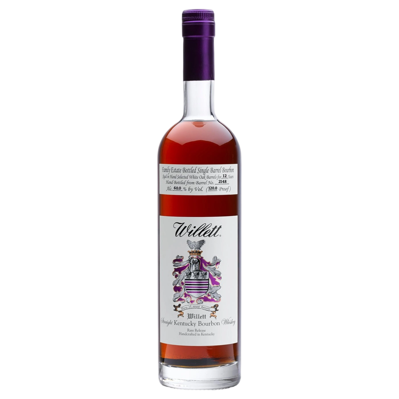 A bottle of Willett 12 Year Bourbon Special Edition 60% 750ml