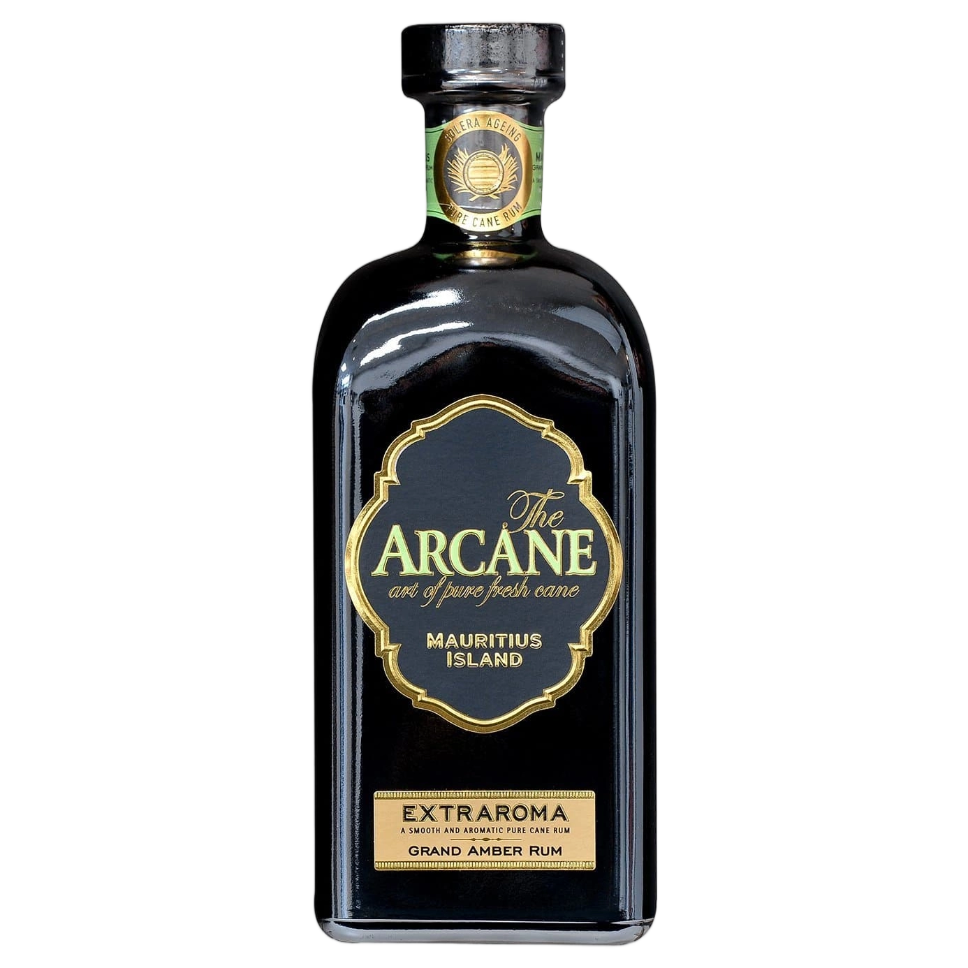 A bottle of Arcane Amber Rum 'Extraroma' Solera 40% 700ml