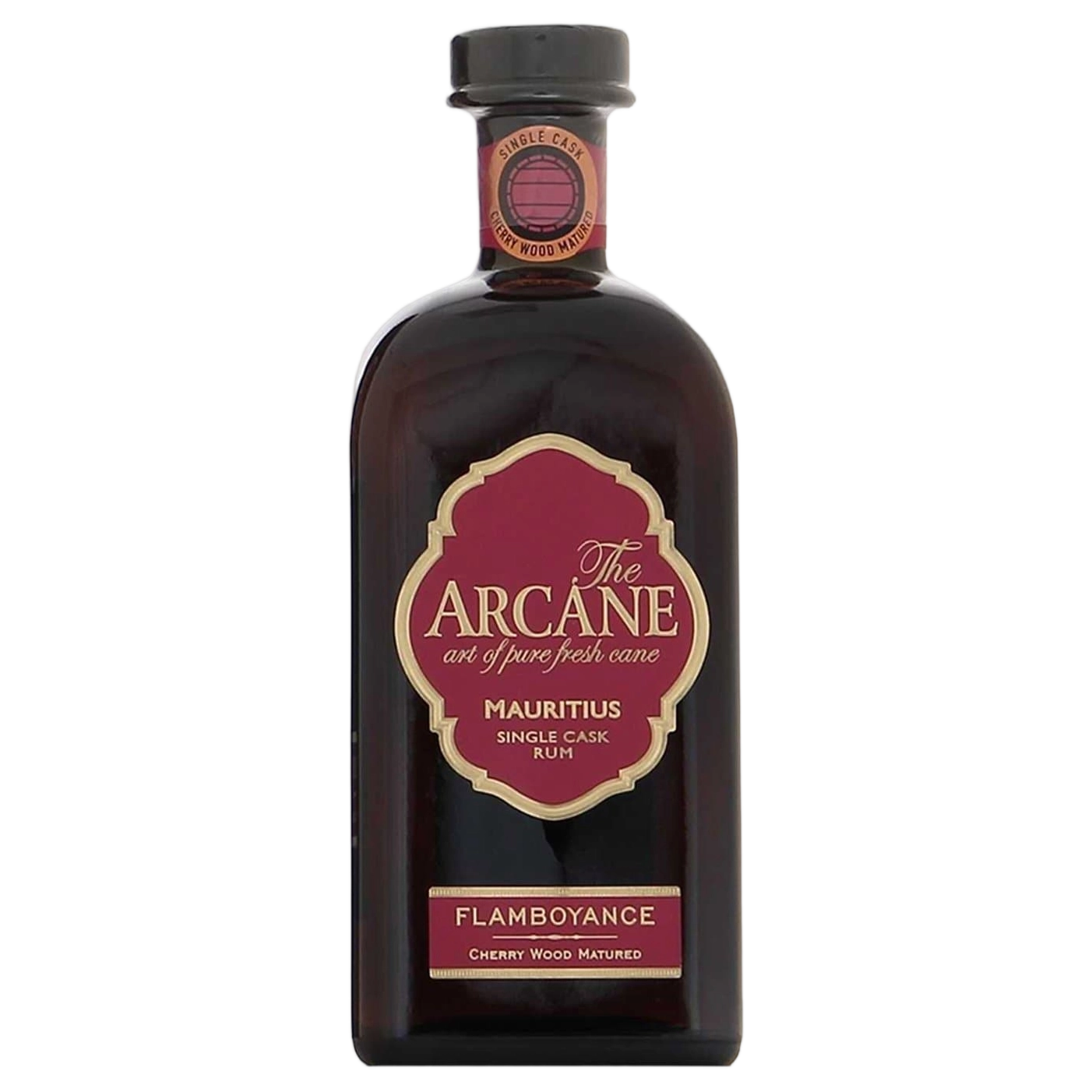 A bottle of Arcane Flamboyance (Cherry Wood Matured) Rum 40% 700ml