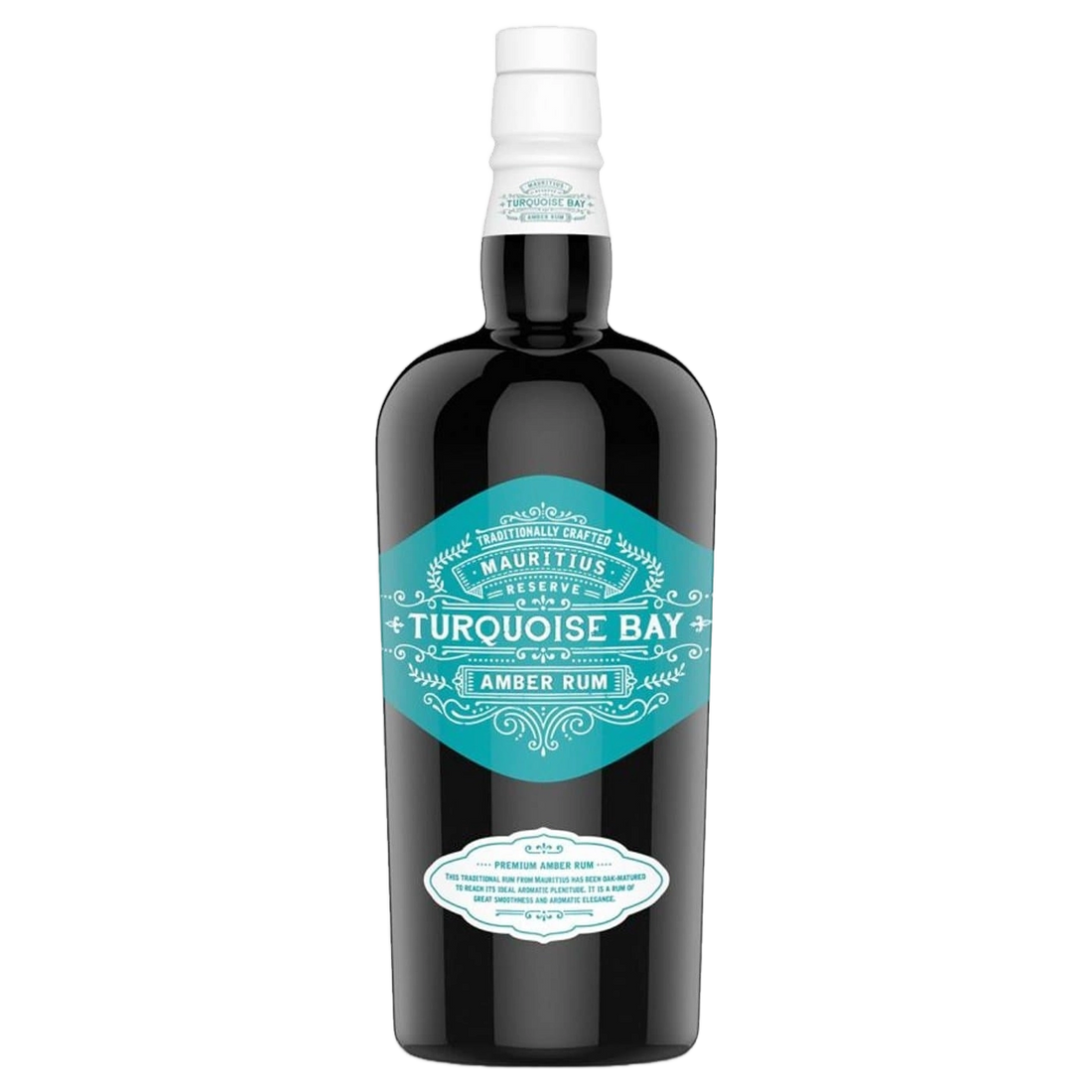A bottle of Turquoise Bay Amber Rum Mauritius 40% 700ml