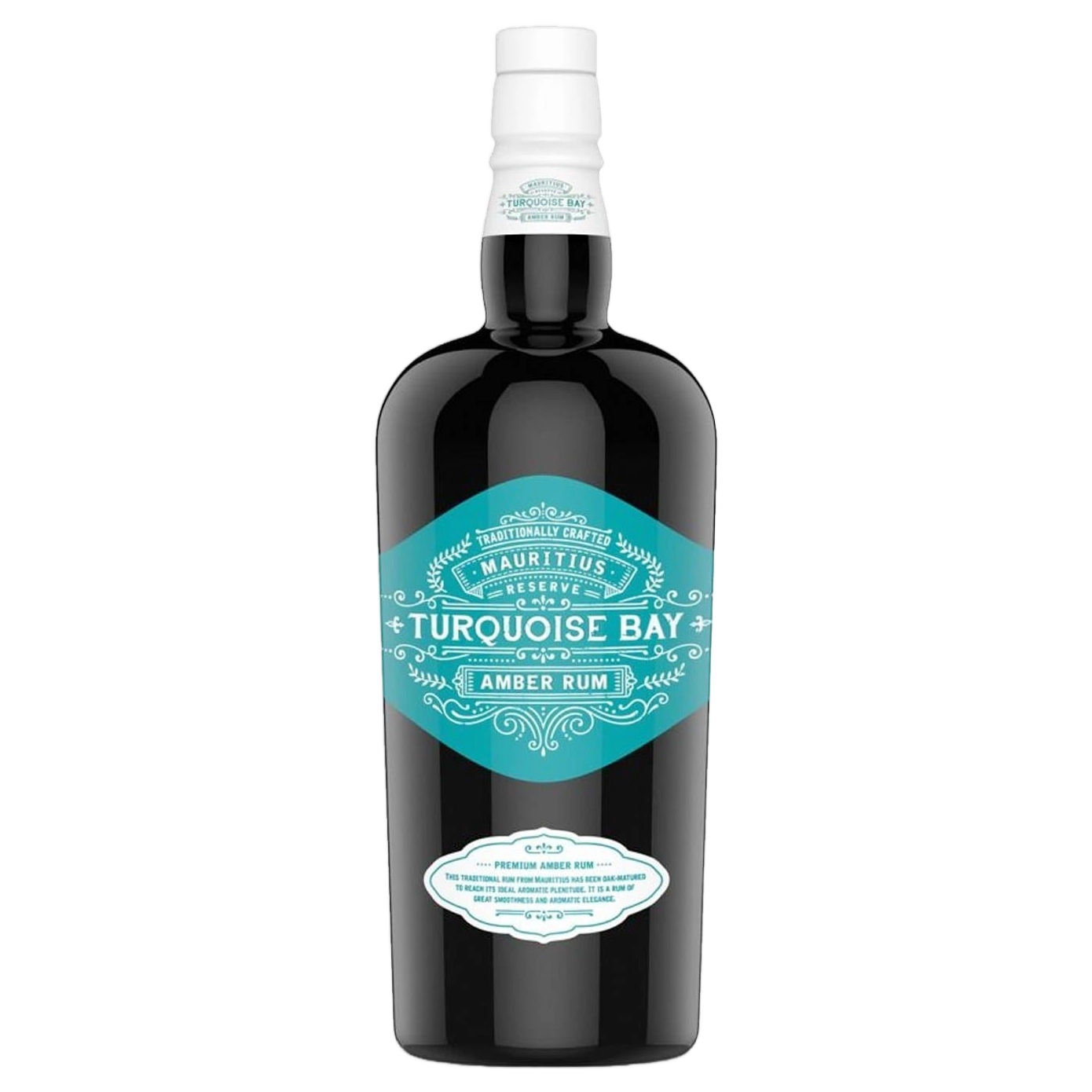 A bottle of Turquoise Bay Amber Rum Mauritius 40% 700ml