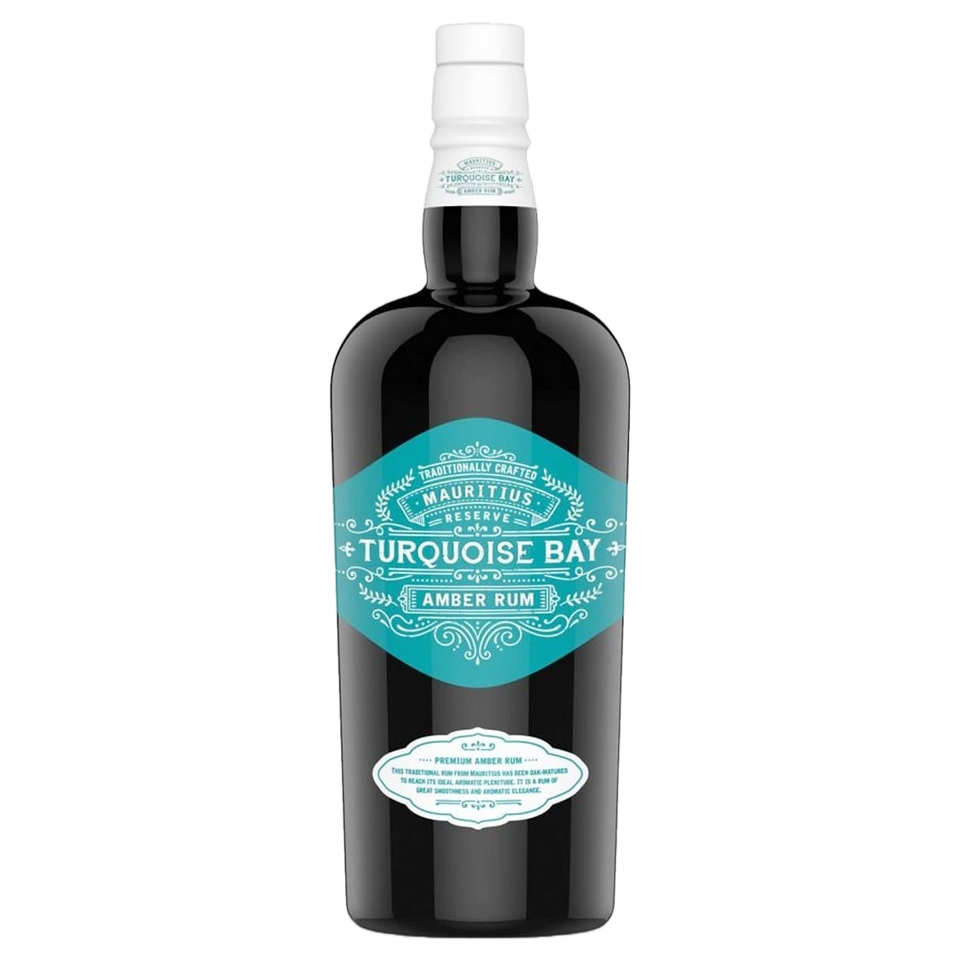 A bottle of Turquoise Bay Amber Rum Mauritius 40% 700ml