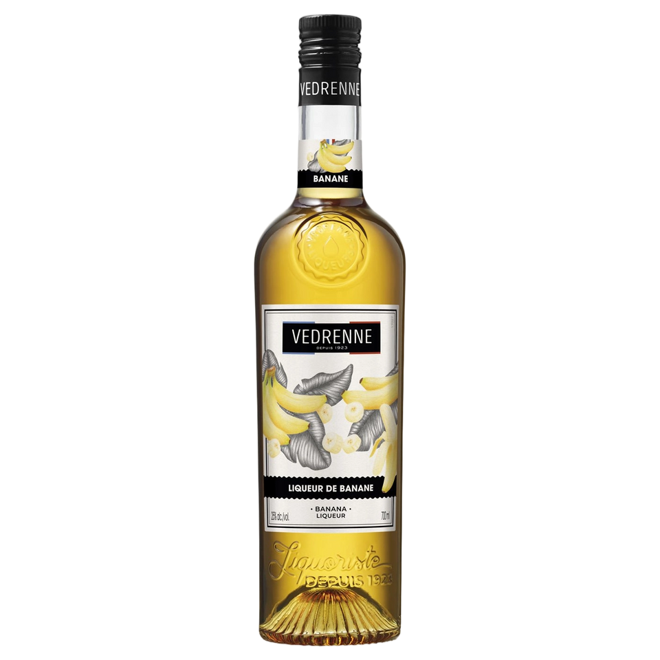 A bottle of Vedrenne Liqueur de Banane (Banana) 25% 700ml