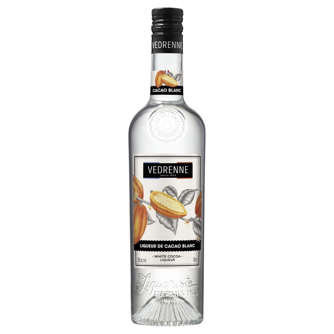 A bottle of Vedrenne Liqueur de Cacao Blanc (White Cocoa) 25% 700ml