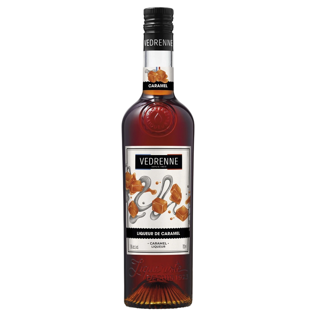 A bottle of Vedrenne Liqueur de Caramela (Caramel)15% 700ml