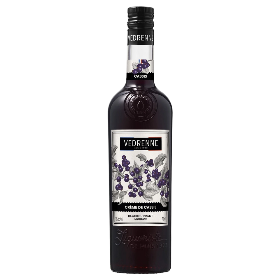 A bottle of Vedrenne Liqueur Creme de Cassis (Blackcurrant) 16% 700ml