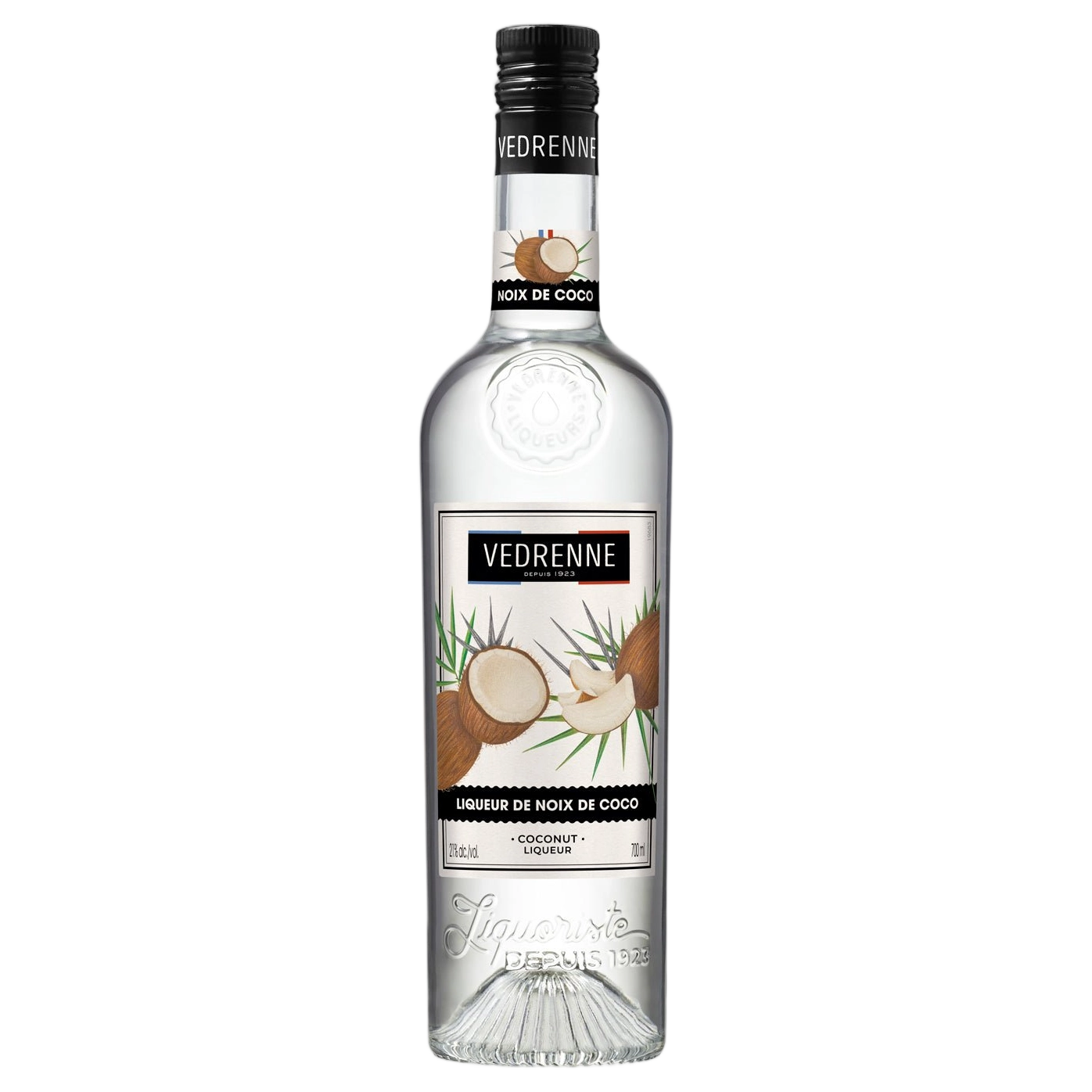 A bottle of Vedrenne Coconut Liqueur 21% 700ml