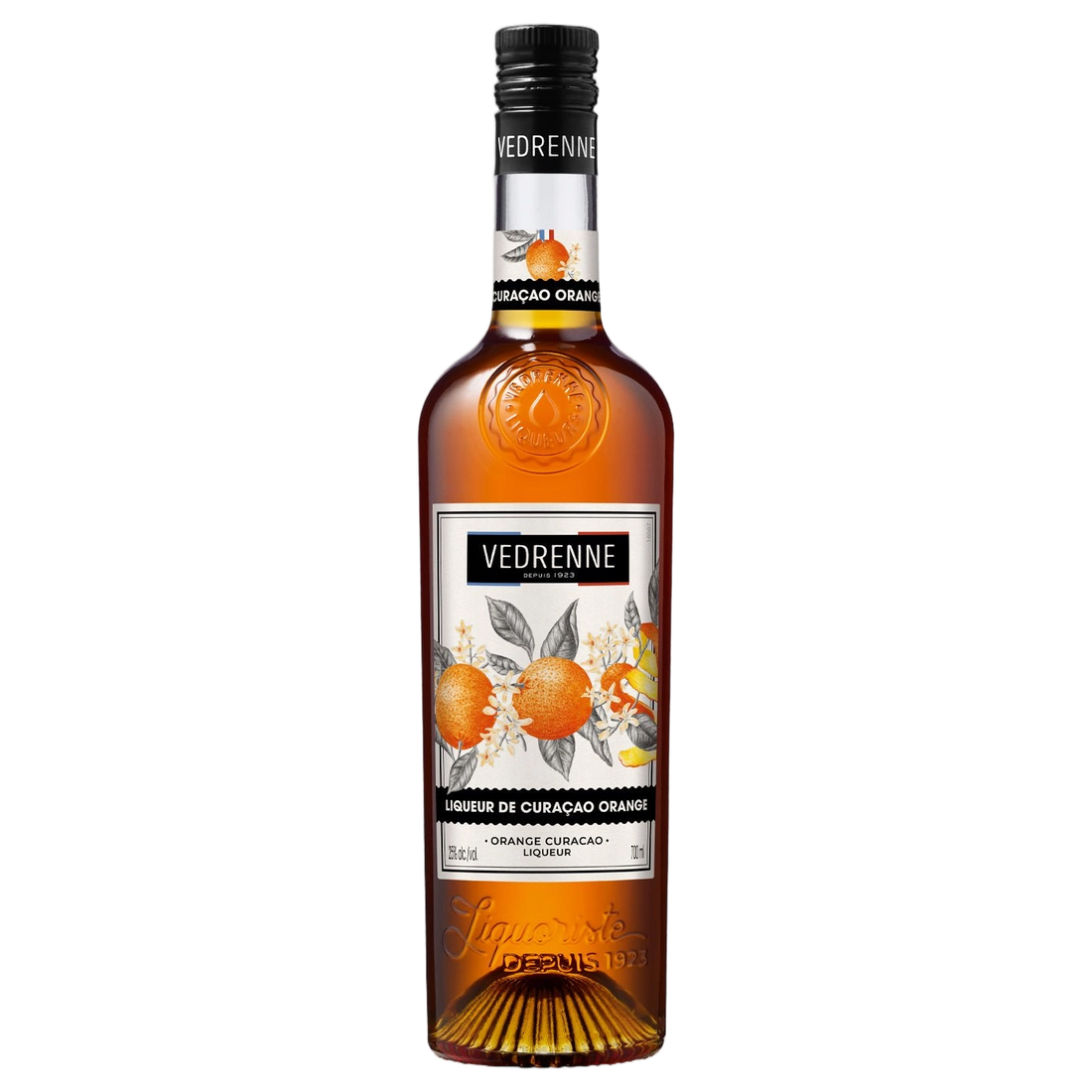 A bottle of Vedrenne Liqueur Curacao Orange (Orange Curacao) 35% 700ml