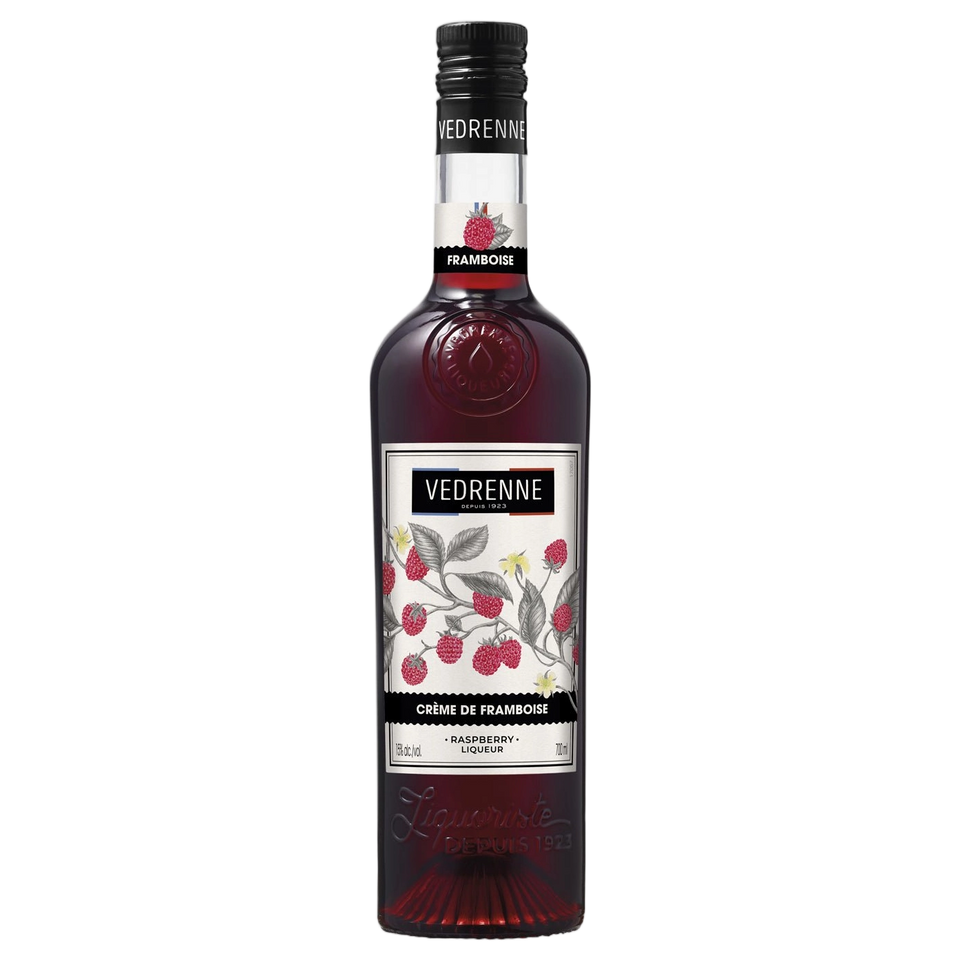 A bottle of Vedrenne Liqueur Creme de Framboise (Raspberry) 15% 700ml