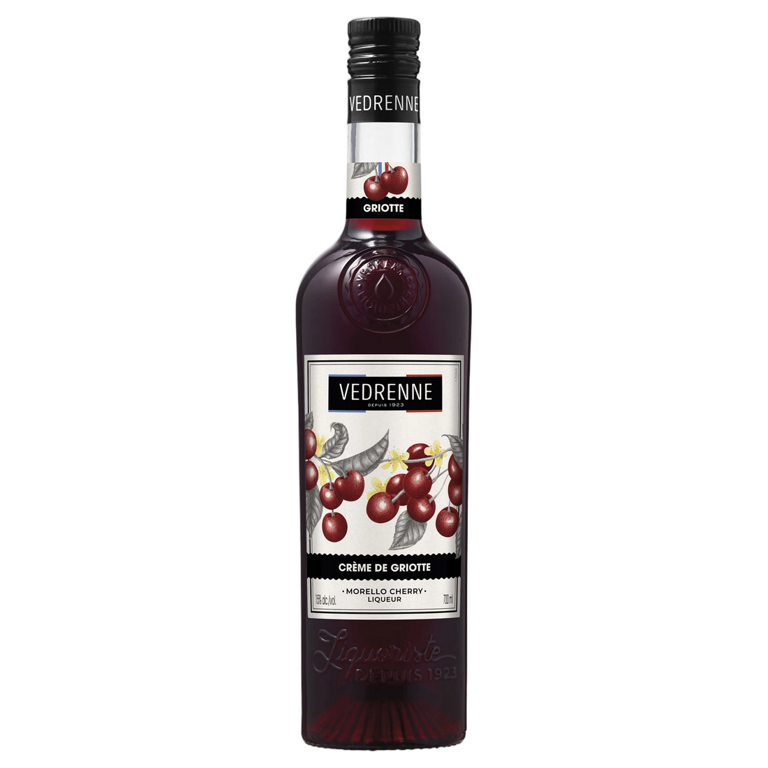 A bottle of Vedrenne Liqueur Creme de Griotte (Morello Cherry) 15% 700ml