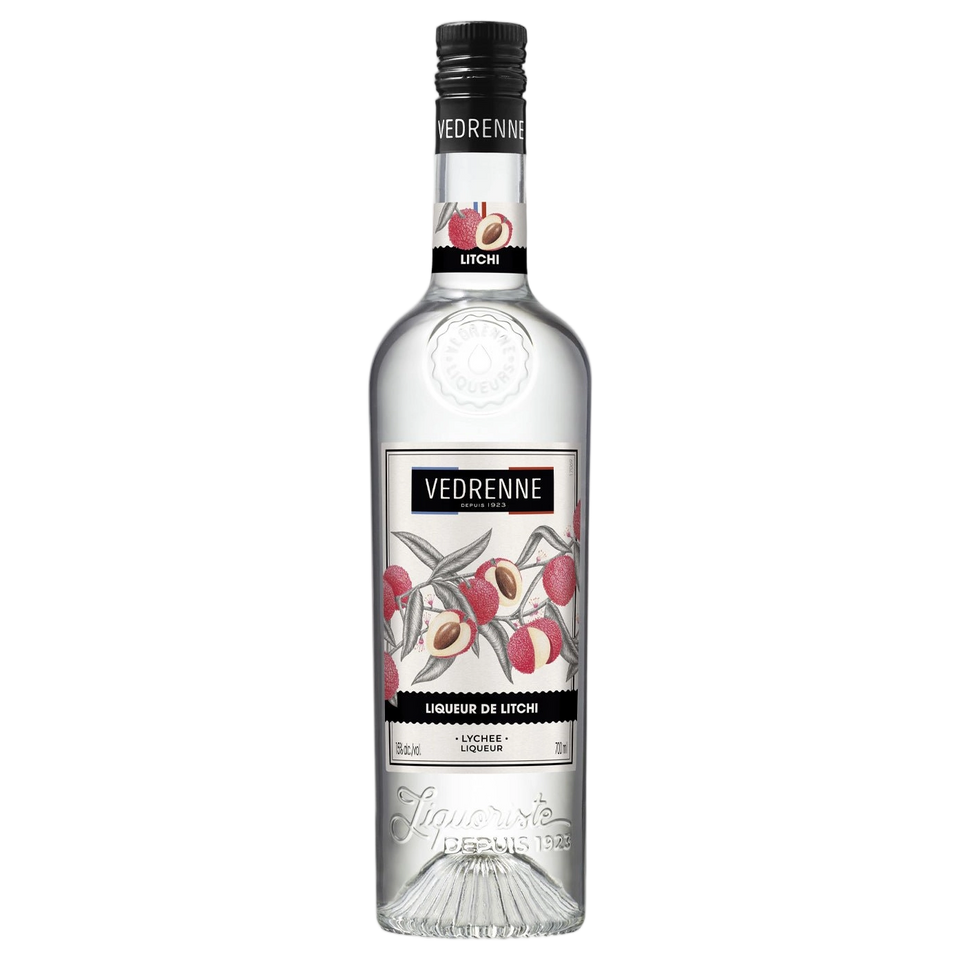 A bottle of Vedrenne Liqueur de Litchi (Lychee) 15% 700ml