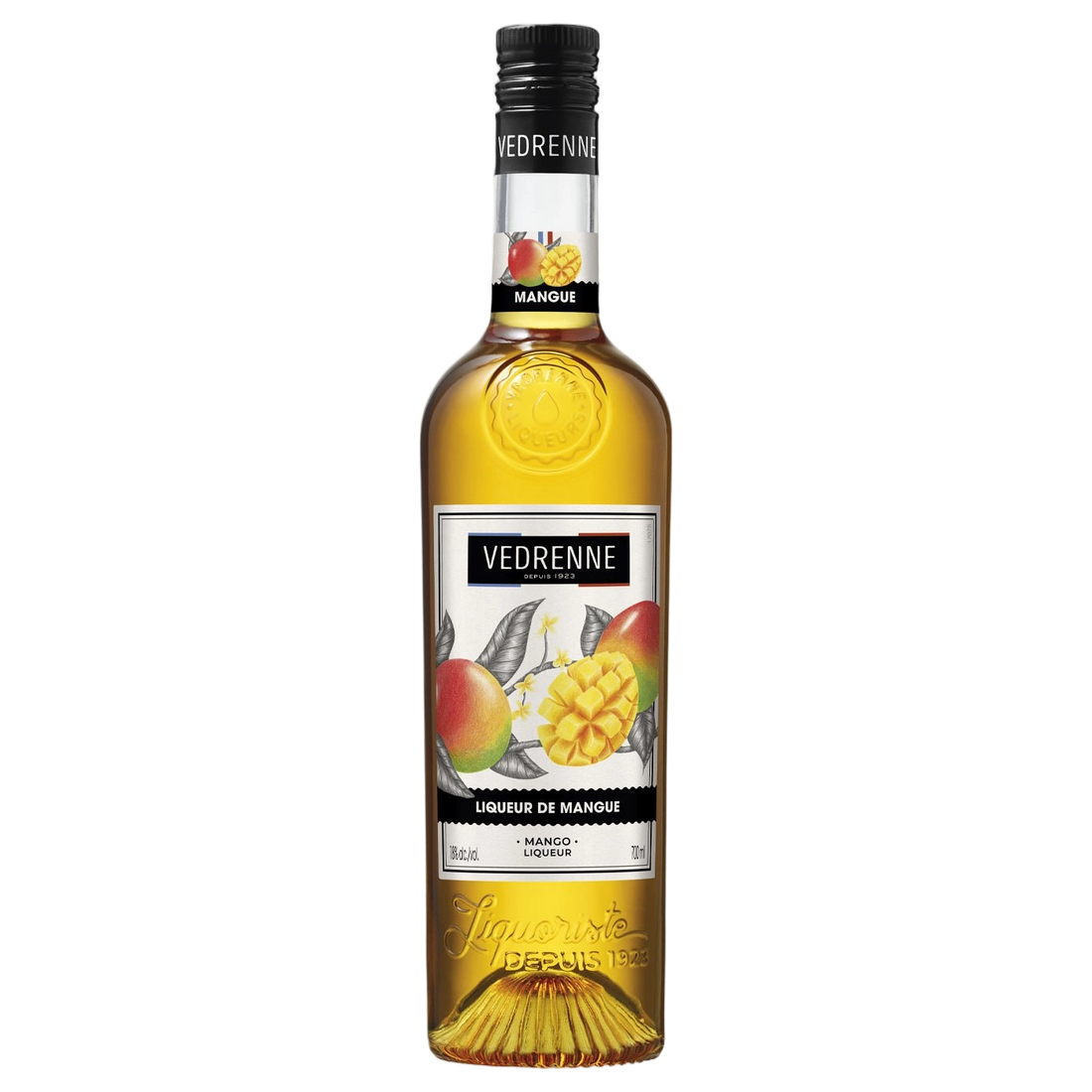 A bottle of Vedrenne Liqueur de Mangue (Mango) 18% 700ml