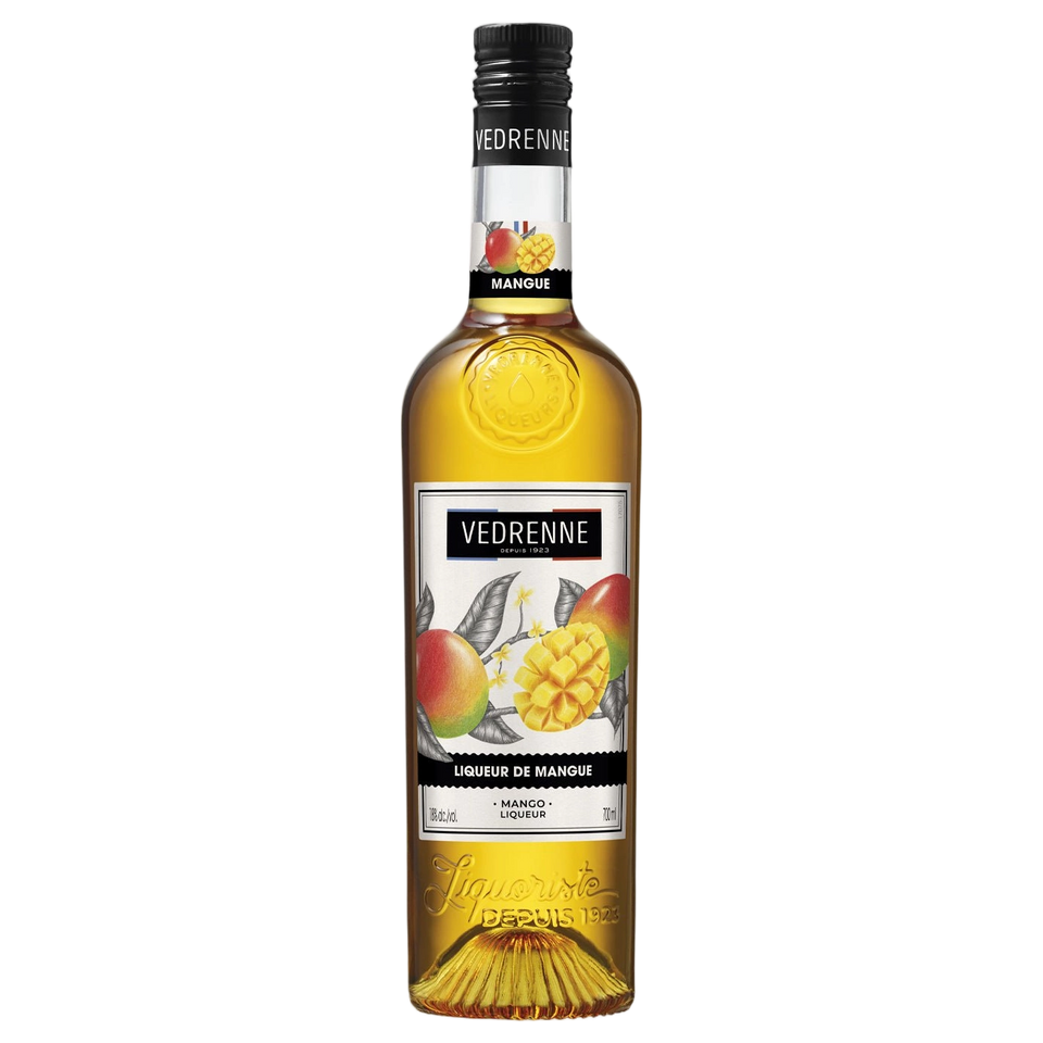 A bottle of Vedrenne Liqueur de Mangue (Mango) 18% 700ml