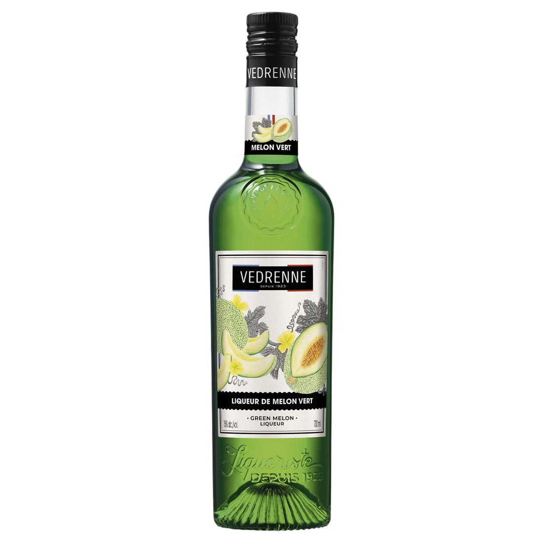 A bottle of Vedrenne Liqueur de Melon Vert (Honeydew) 20% 700ml