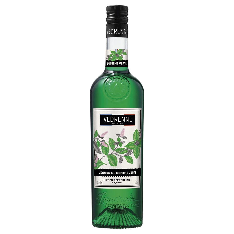 A bottle of Vedrenne Liqueur de Menthe Verte (Green Mint) 21% 700ml