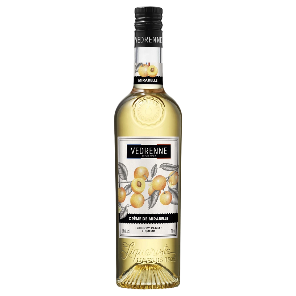 A bottle of Vedrenne Liqueur Creme de Mirabelle (Cherry Plum) 18% 700ml
