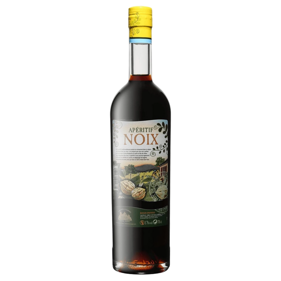 A bottle of Vedrenne Terres Rouges Aperitif Vin de Noix (Walnut & Wine liqueur) 17% 700ml
