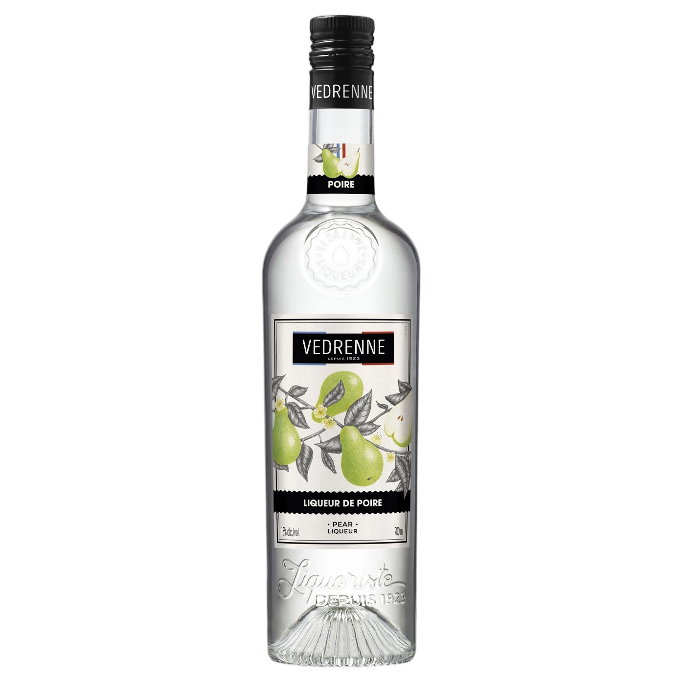 A bottle of Vedrenne Liqueur de Poire Williams (Williams Pear) 18% 700ml