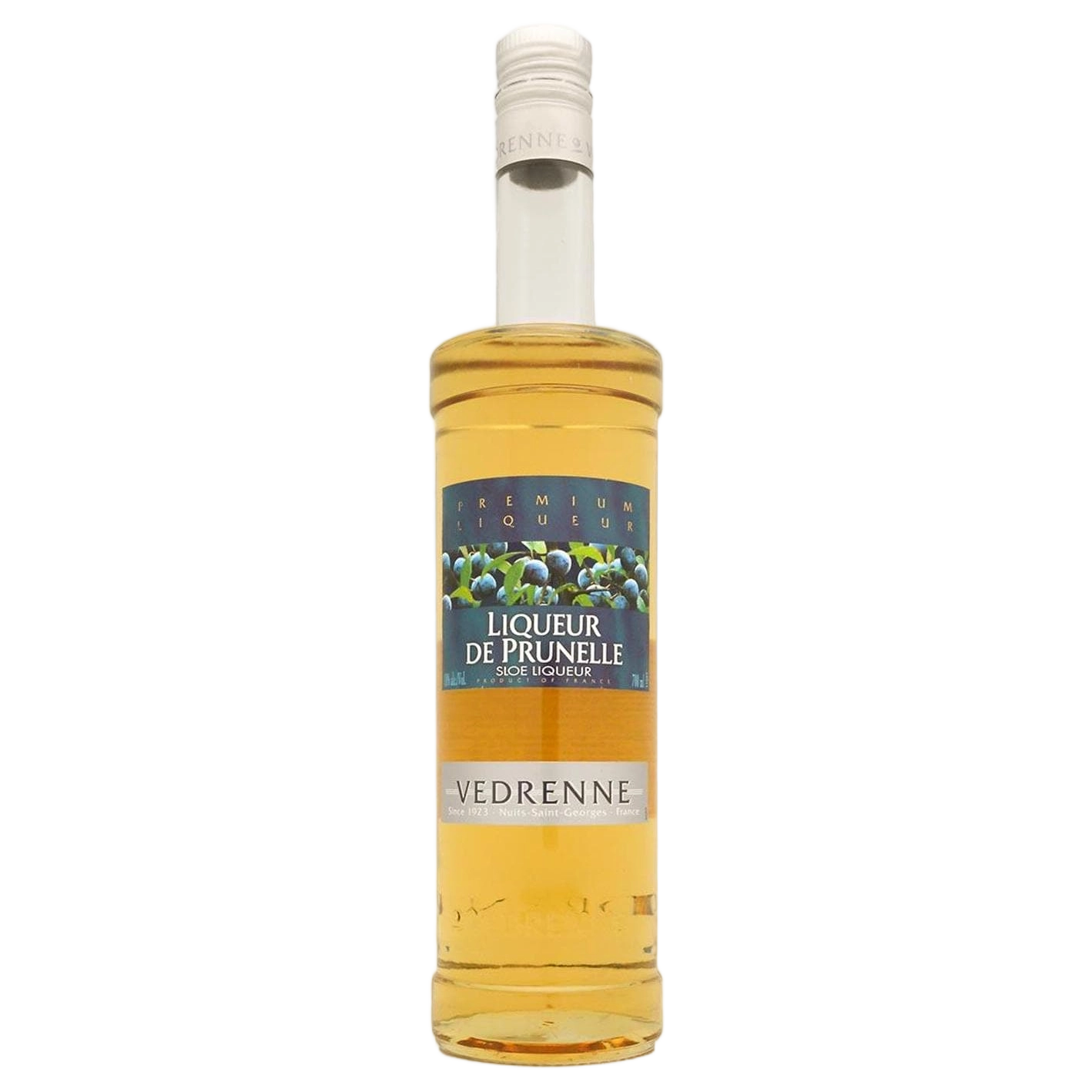 A bottle of Vedrenne Liqueur de Prunelle (Sloe Berry) 18% 700ml