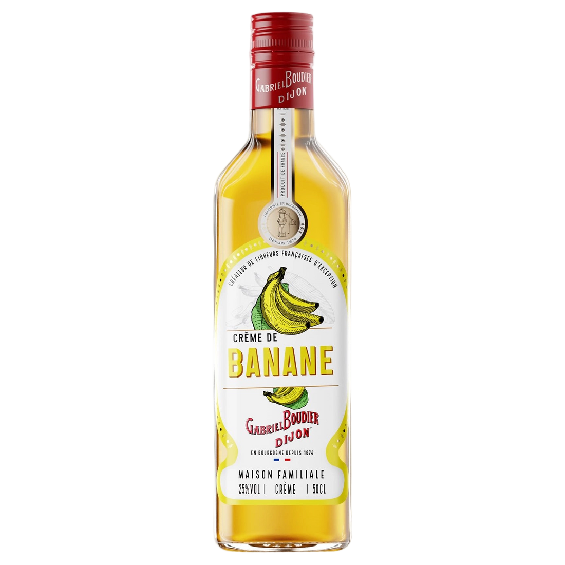 A bottle of Gabriel Boudier Creme De Banane (Banana) Liqueur 25% 500ml