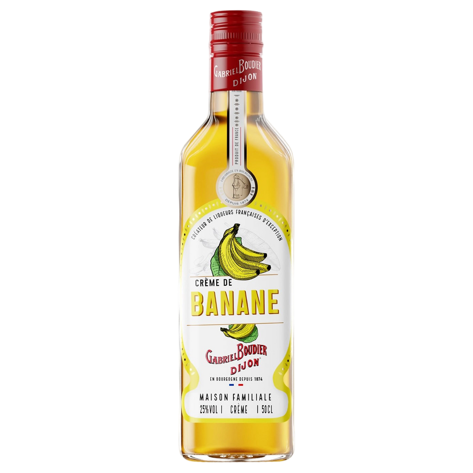 A bottle of Gabriel Boudier Creme De Banane (Banana) Liqueur 25% 500ml