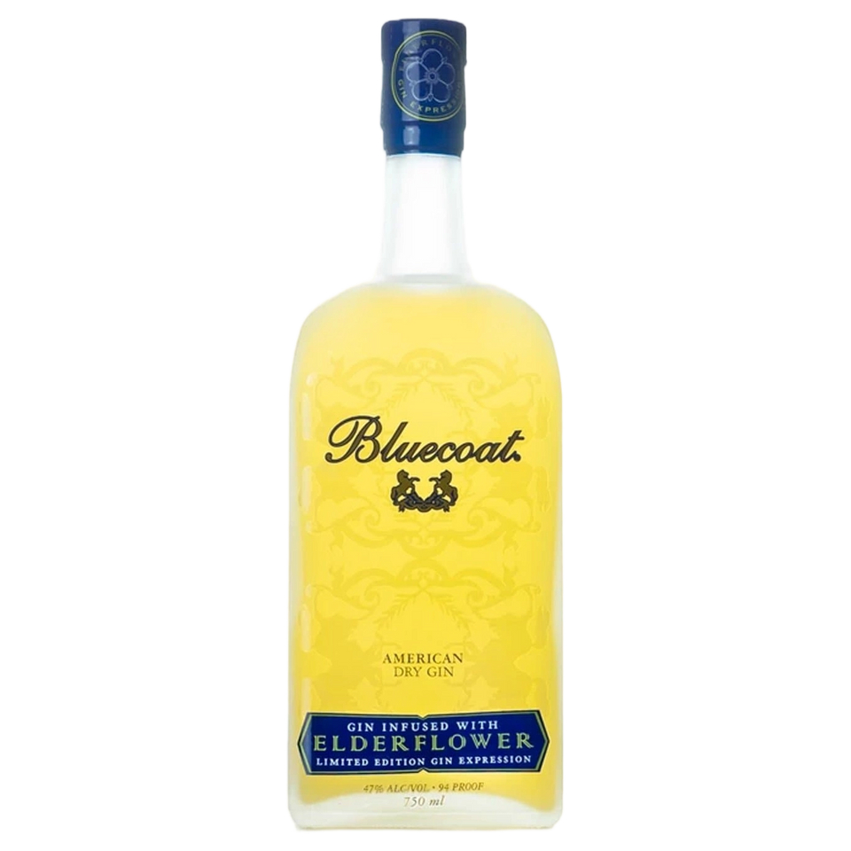 A bottle of Bluecoat American Elderflower Gin 47% 700ml