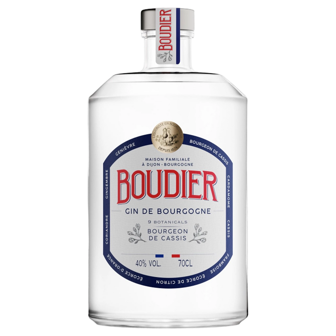 A bottle of Gabriel Boudier Blackcurrant Bud Gin 40% 700ml