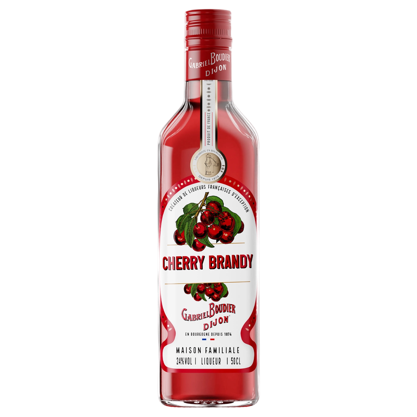 A bottle of Gabriel Boudier Cherry Brandy Liqueur 24% 500ml