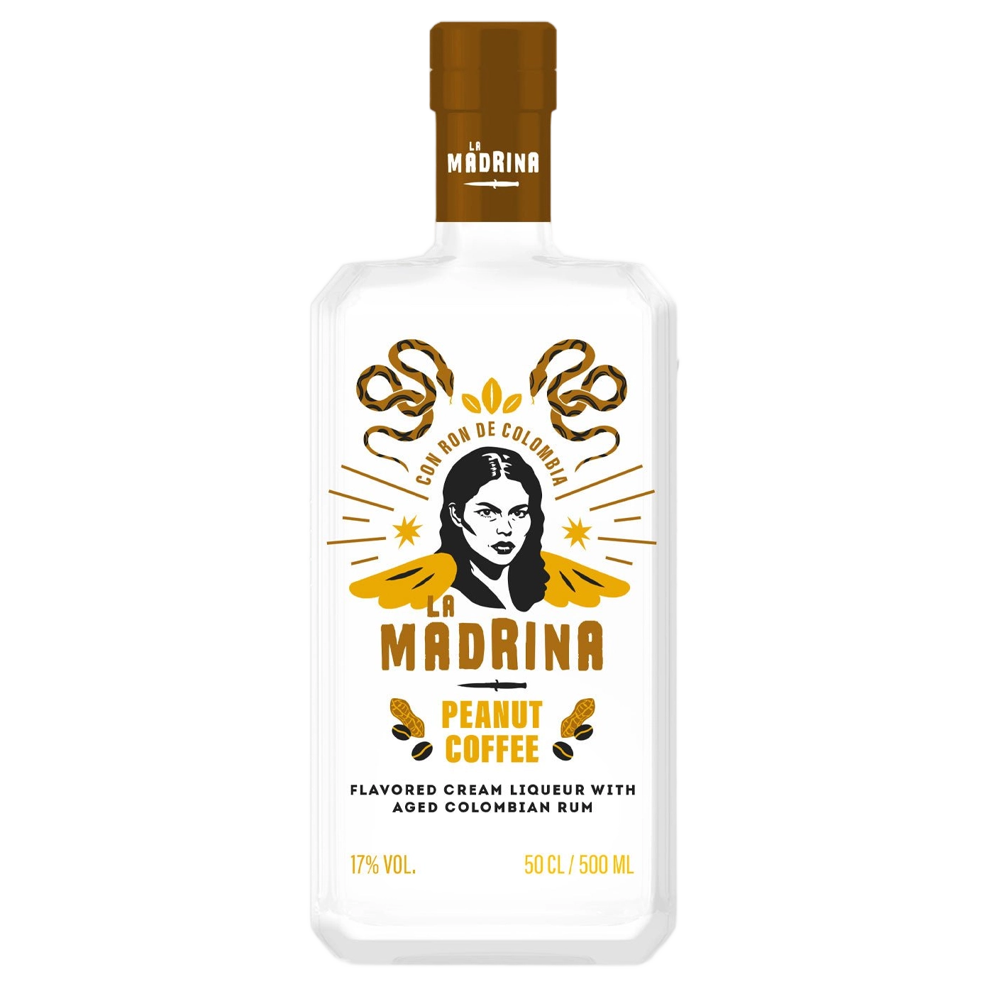 A bottle of Gabriel Boudier Coffee Rum Peanut Cream Liqueur 17% 500ml