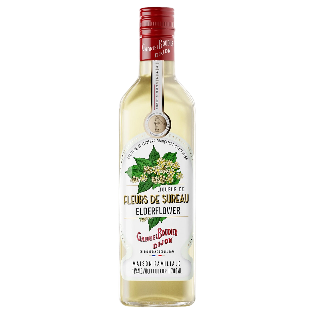 A bottle of Gabriel Boudier Fleur de Sureau (Elderflower) Liqueur 18% 700ml