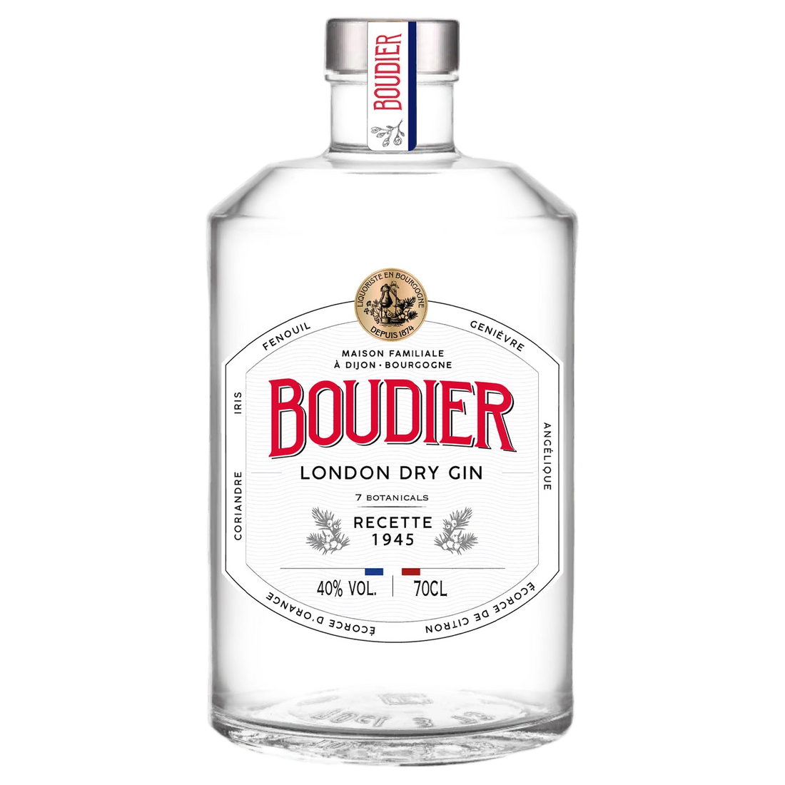 A bottle of Gabriel Boudier London Dry Gin 40% 700ml