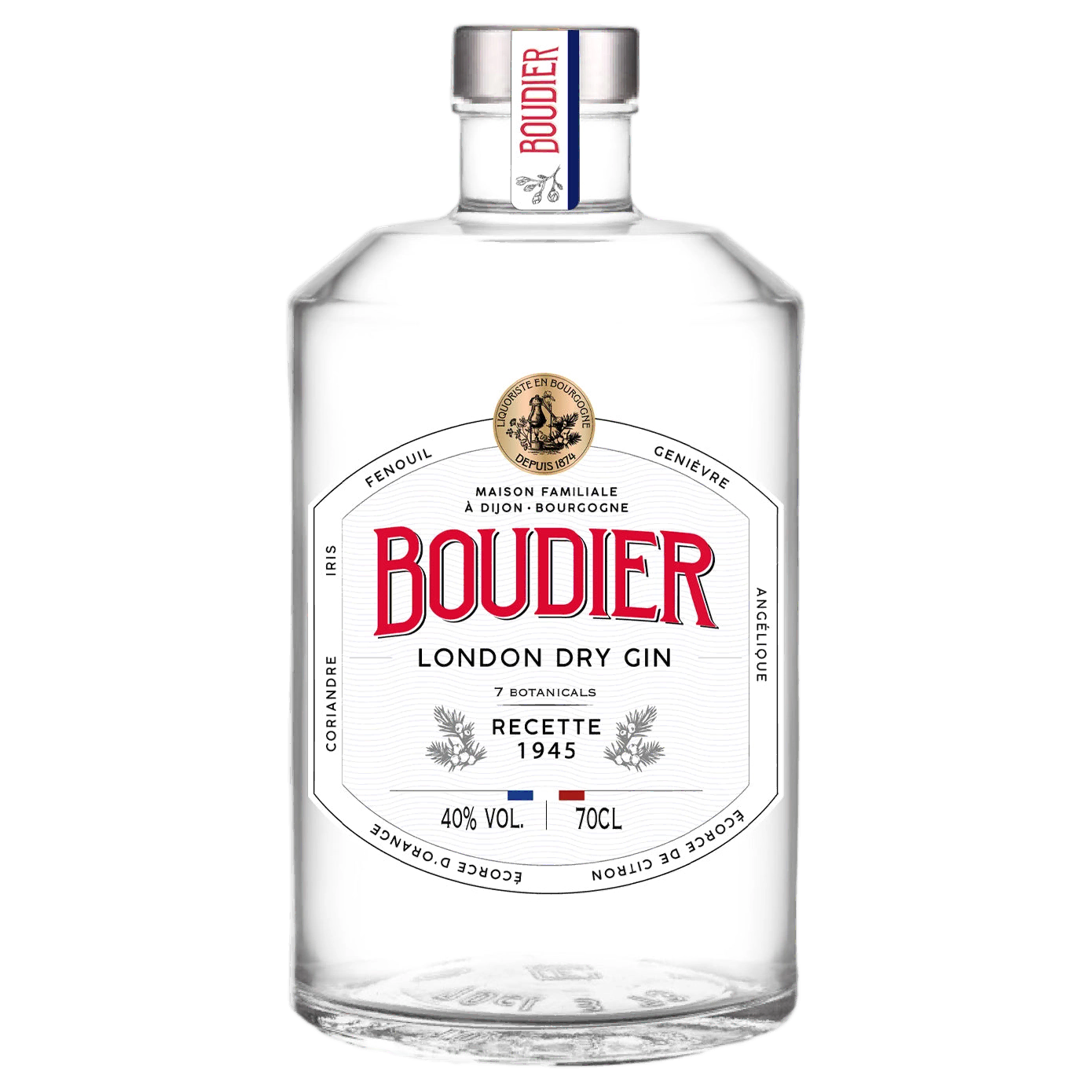 A bottle of Gabriel Boudier London Dry Gin 40% 700ml