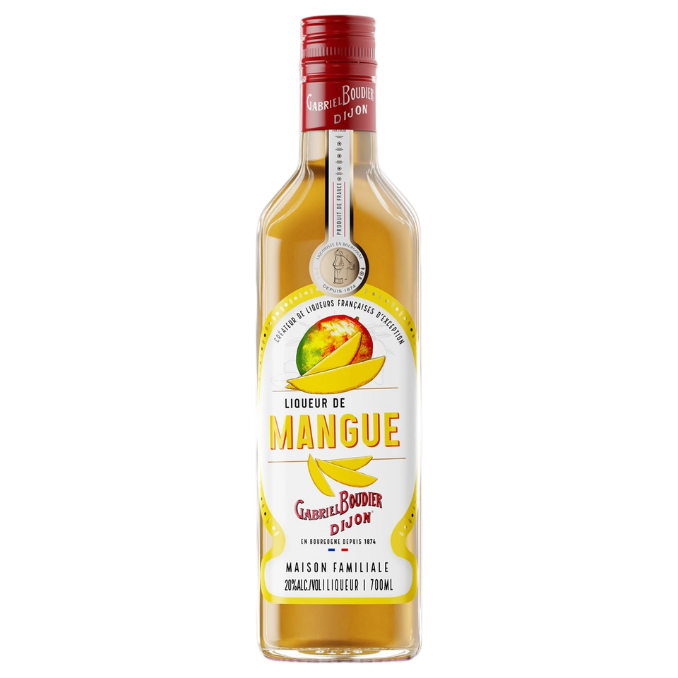 A bottle of Gabriel Boudier Liqueur De Mangue (Mango) Liqueur 20% 700ml