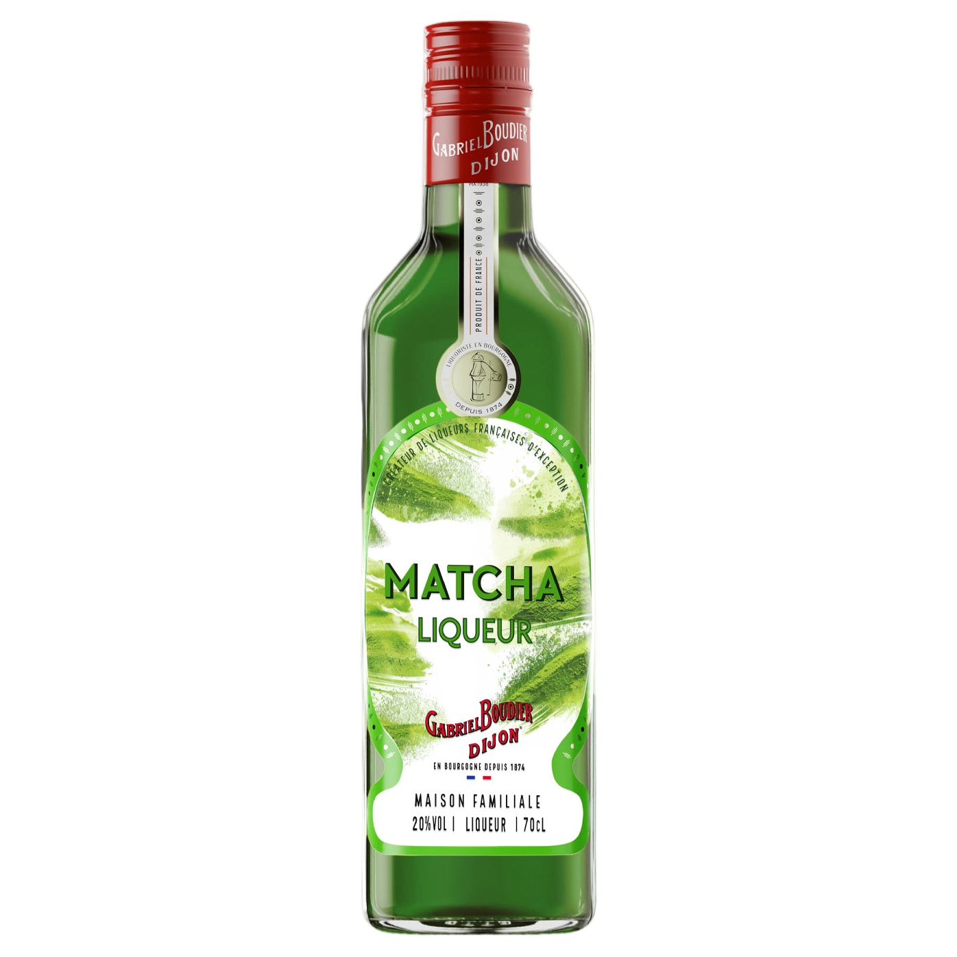 A bottle of Gabriel Boudier Matcha Tea Liqueur 20% 700ml