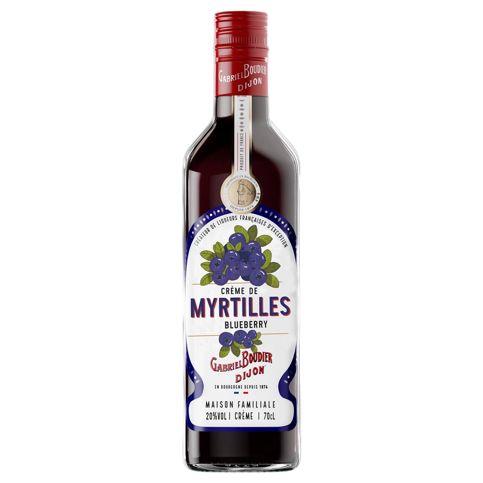 A bottle of Gabriel Boudier Liqueur De Myrtille (Blueberry) 20% 700ml