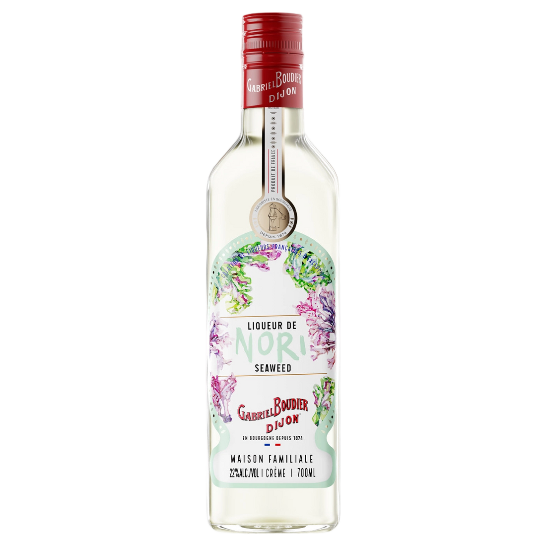 A bottle of Gabriel Boudier Nori Seaweed Liqueur 22% 700ml