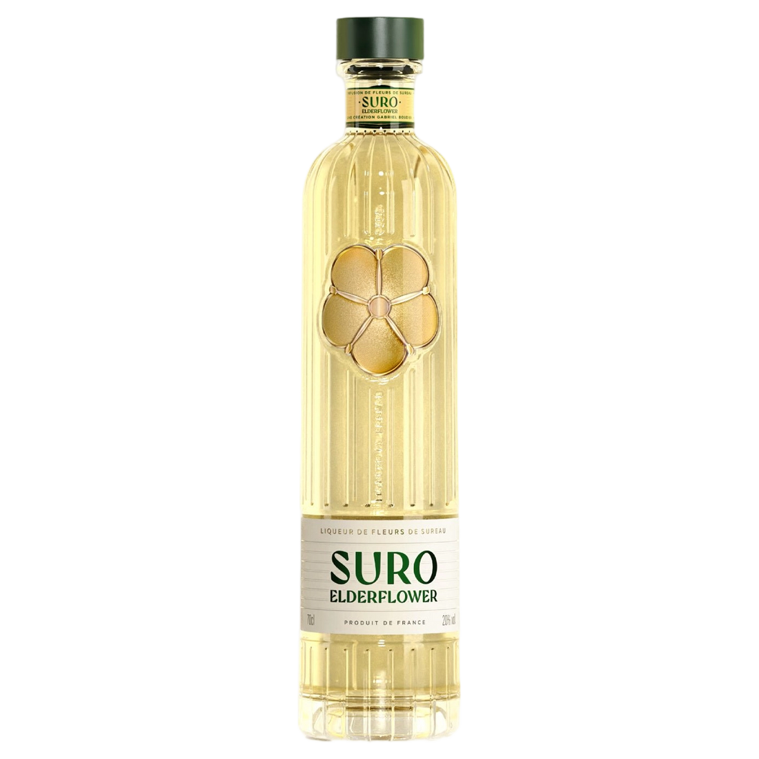 A bottle of Gabriel Boudier Suro Elderflower Liqueur 20% 700ml