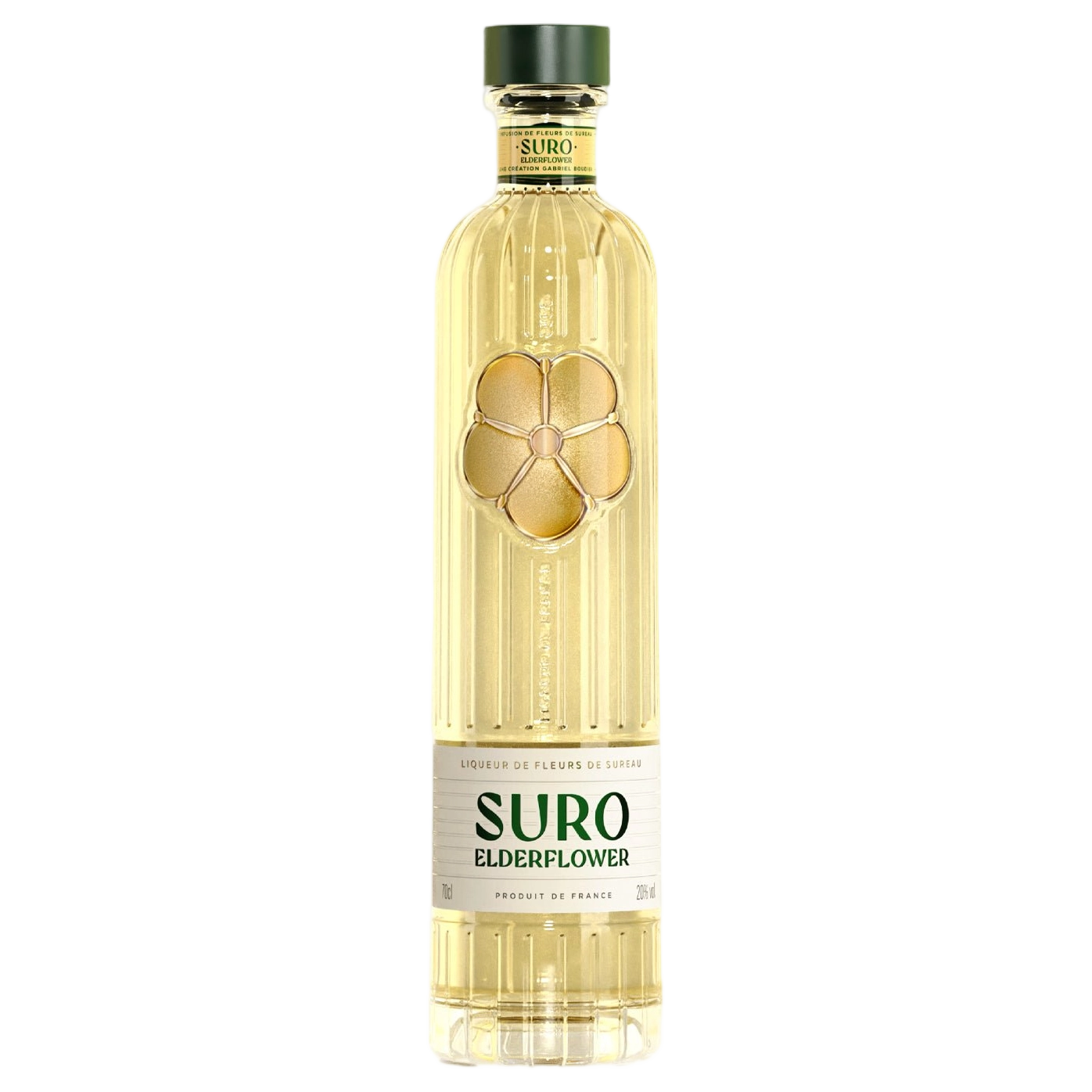 A bottle of Gabriel Boudier Suro Elderflower Liqueur 20% 700ml