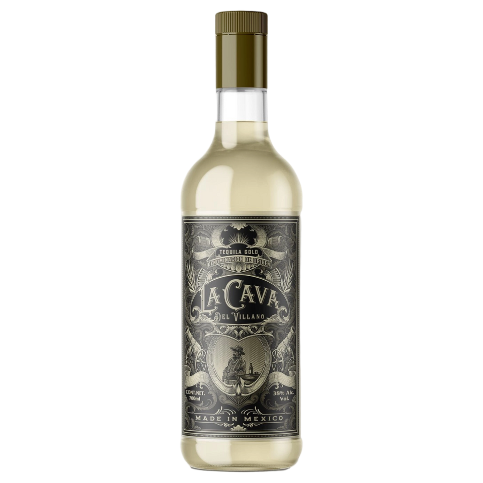 A bottle of La Cava del Villano Gold Tequila 38% 700ml