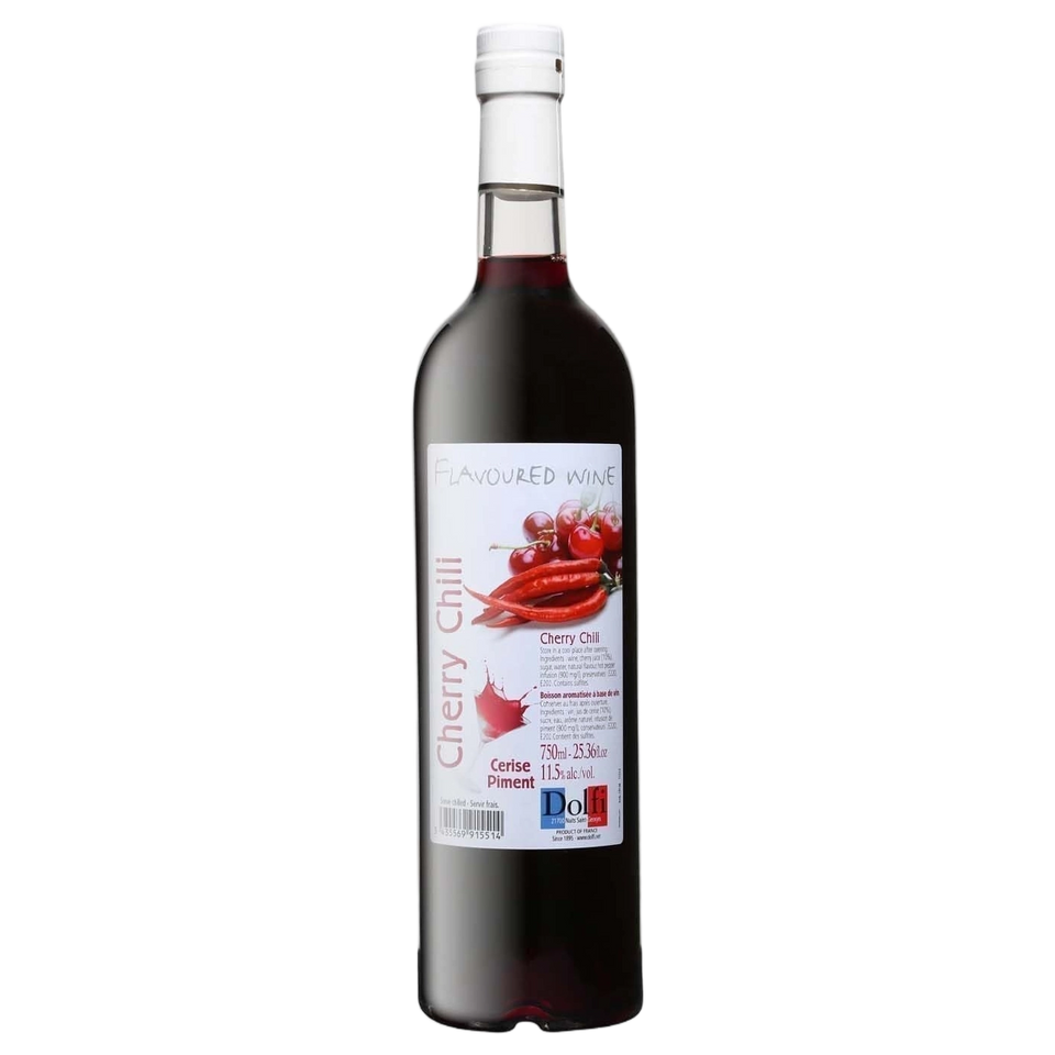 A bottle of Dolfi Wine Cherry Chilli Flavour 11.5% 750ml Fortified Wine