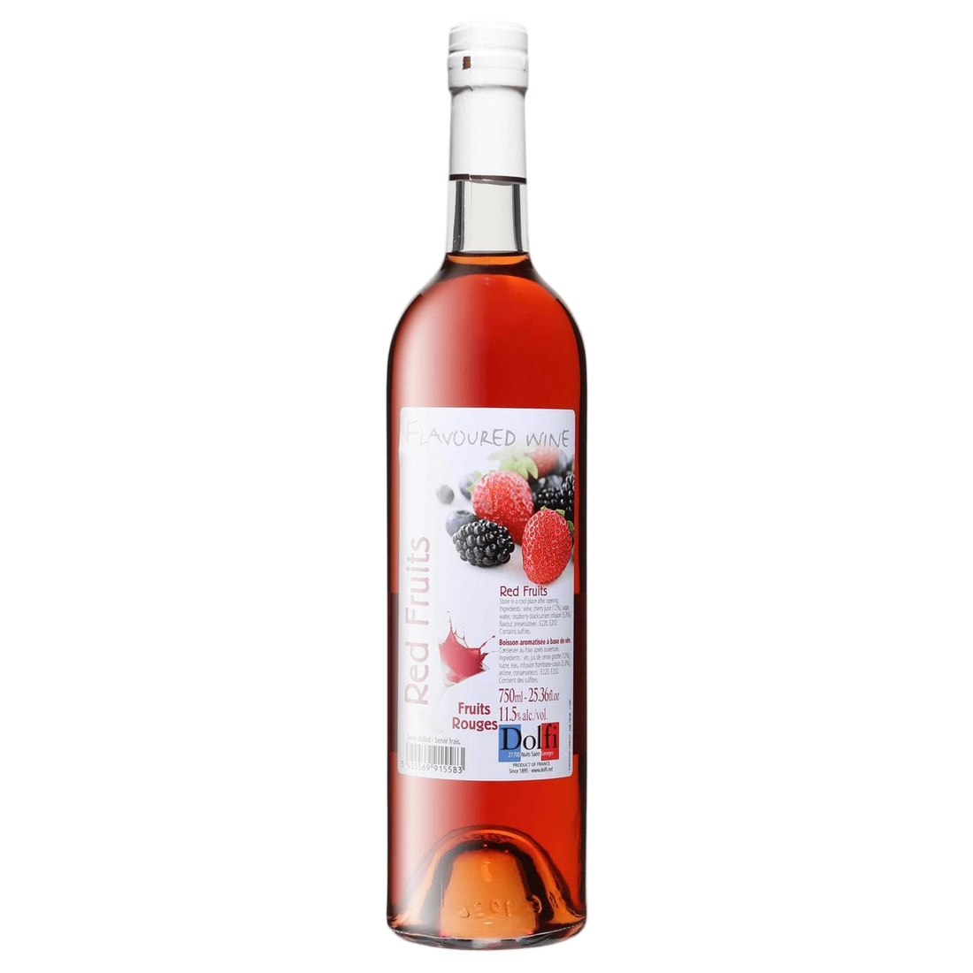 A bottle of Dolfi Wine Red Fruits (Raspberry Blackcurrant Cherry) 11.5% 750ml Fortified Wine