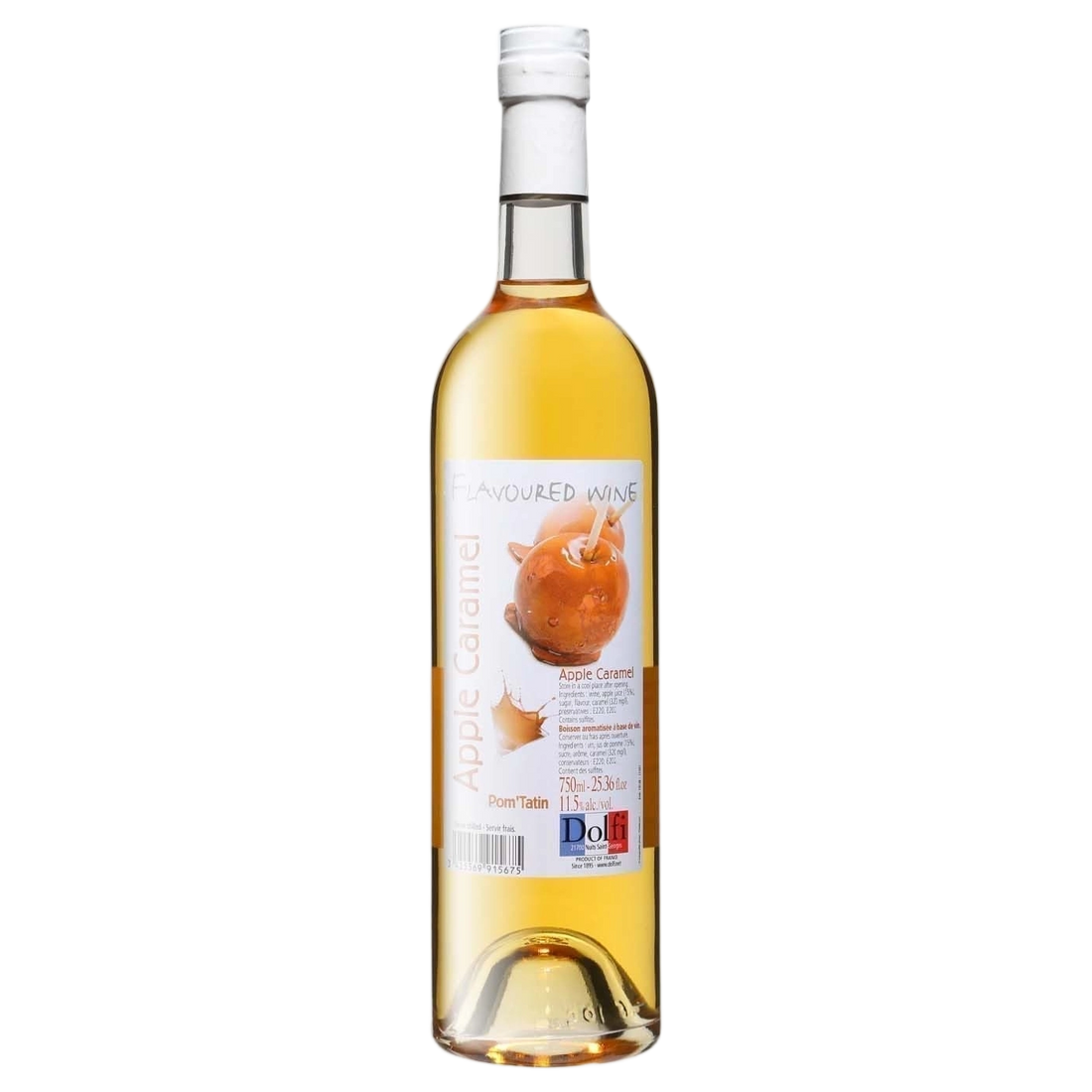 A bottle of Dolfi Wine Apple Caramel Flavour 11.5% 750ml Fortified Wine