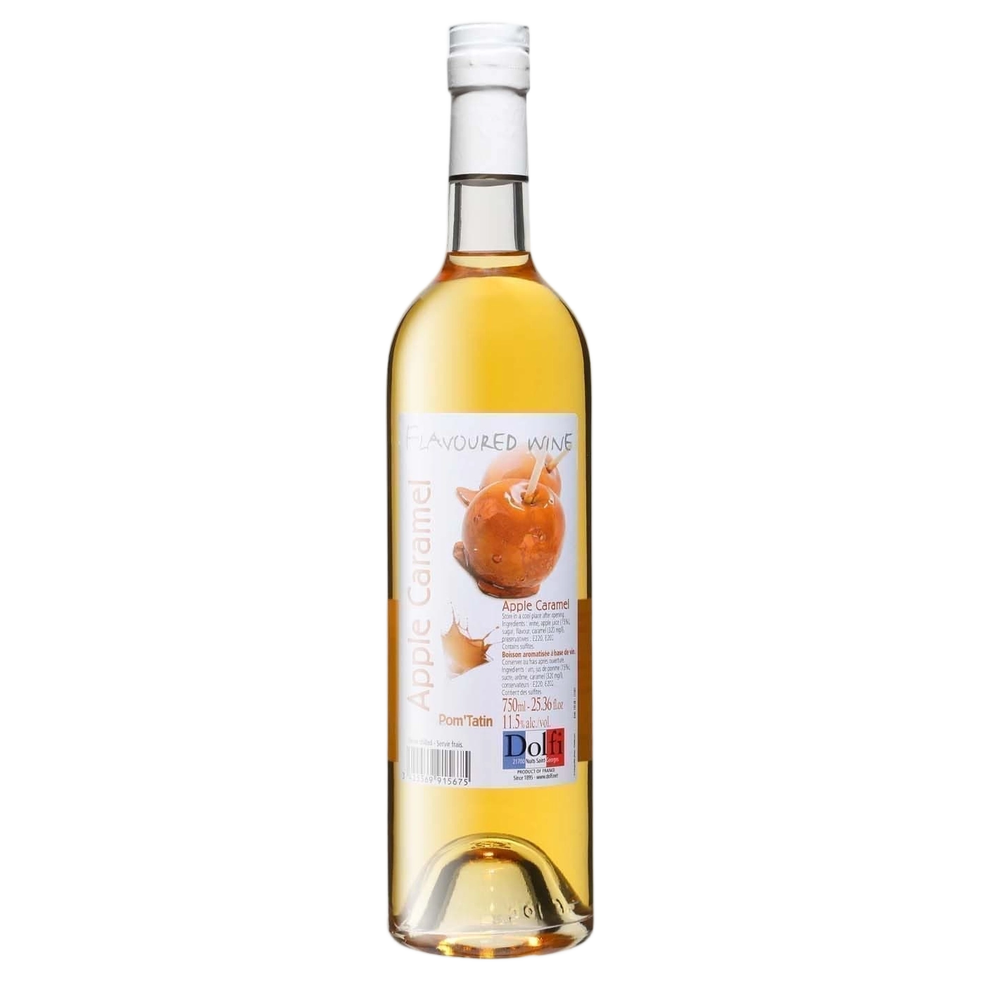 A bottle of Dolfi Wine Apple Caramel Flavour 11.5% 750ml Fortified Wine