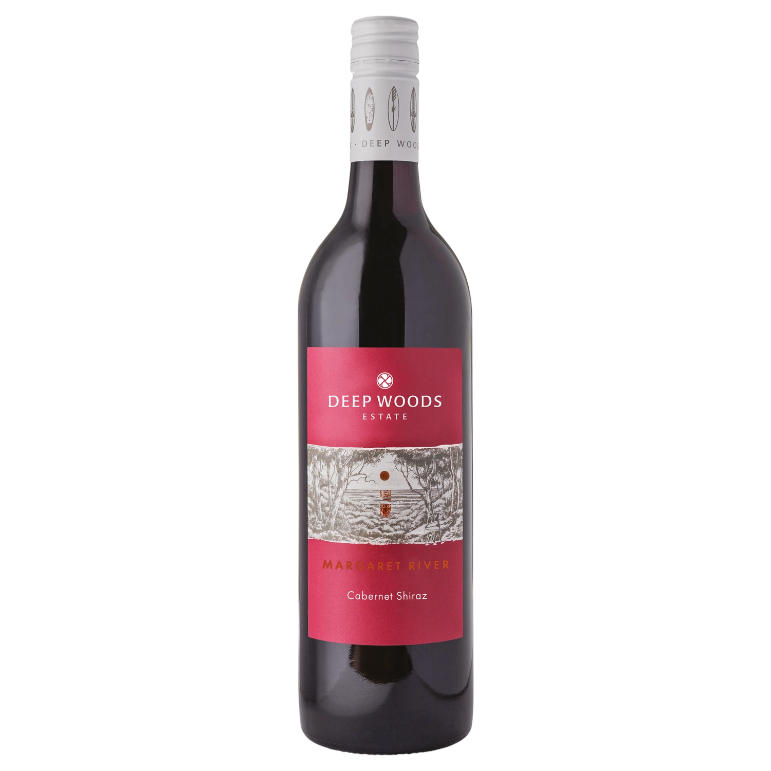 A bottle of Deep Woods Margaret River Cabernet Shiraz 2023 750ml Red Wine