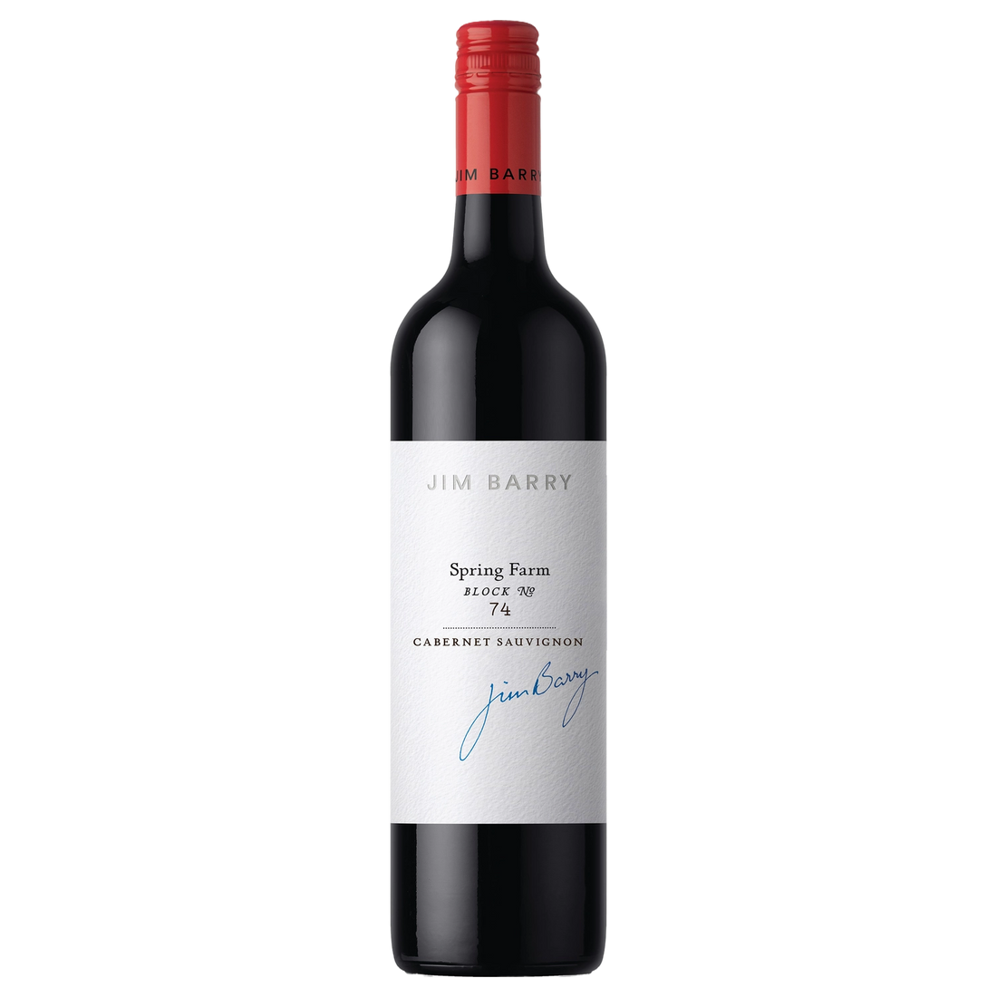 A bottle of Jim Barry Spring Farm Block 74 Cabernet Sauvignon 2022 750ml Red Wine
