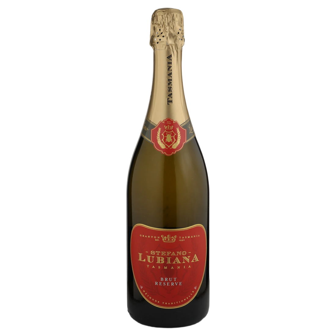 A bottle of NV Stefano Lubiana Sparkling Brut Reserve Derwent Valley 750ml Sparkling Wine