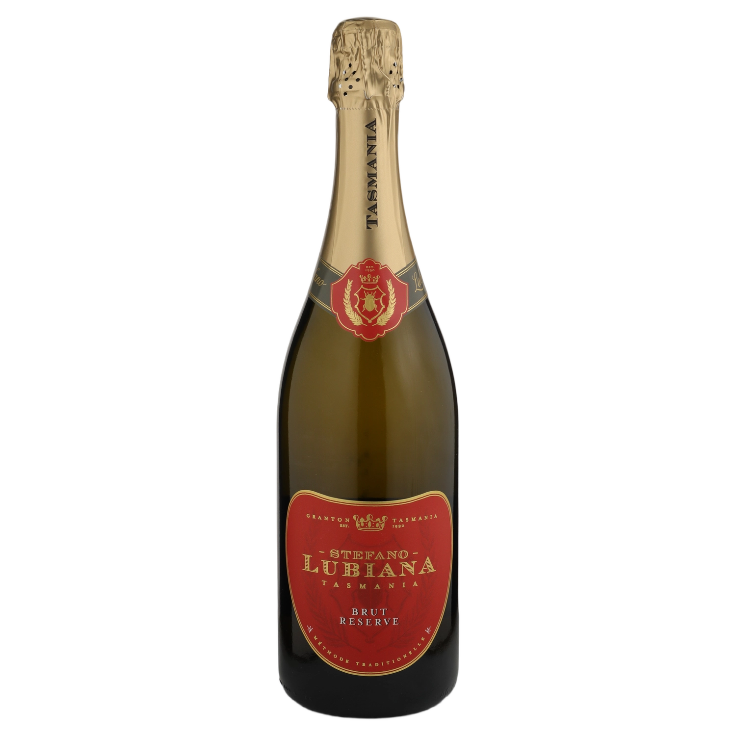 A bottle of NV Stefano Lubiana Sparkling Brut Reserve Derwent Valley 750ml Sparkling Wine